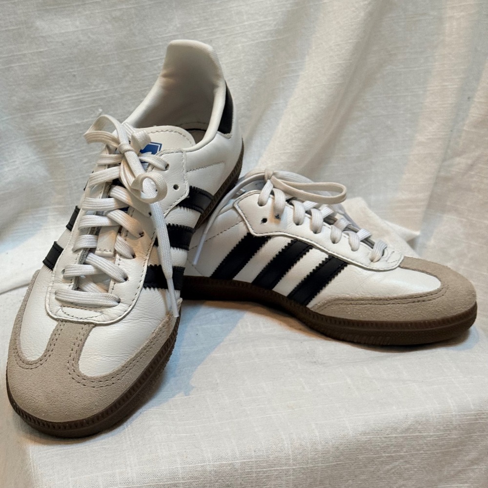 Adidas Samba OG C Kids Youth Size 3 White Black Gum IE3677 Sneakers leather